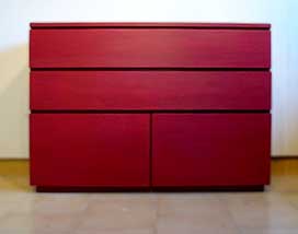Commode - finition rouge cherry